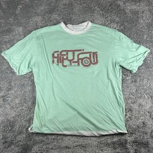 Fifty Four 54 Reversible Shirt Mens Large Green White Graphic Tee Streetwear Y2K